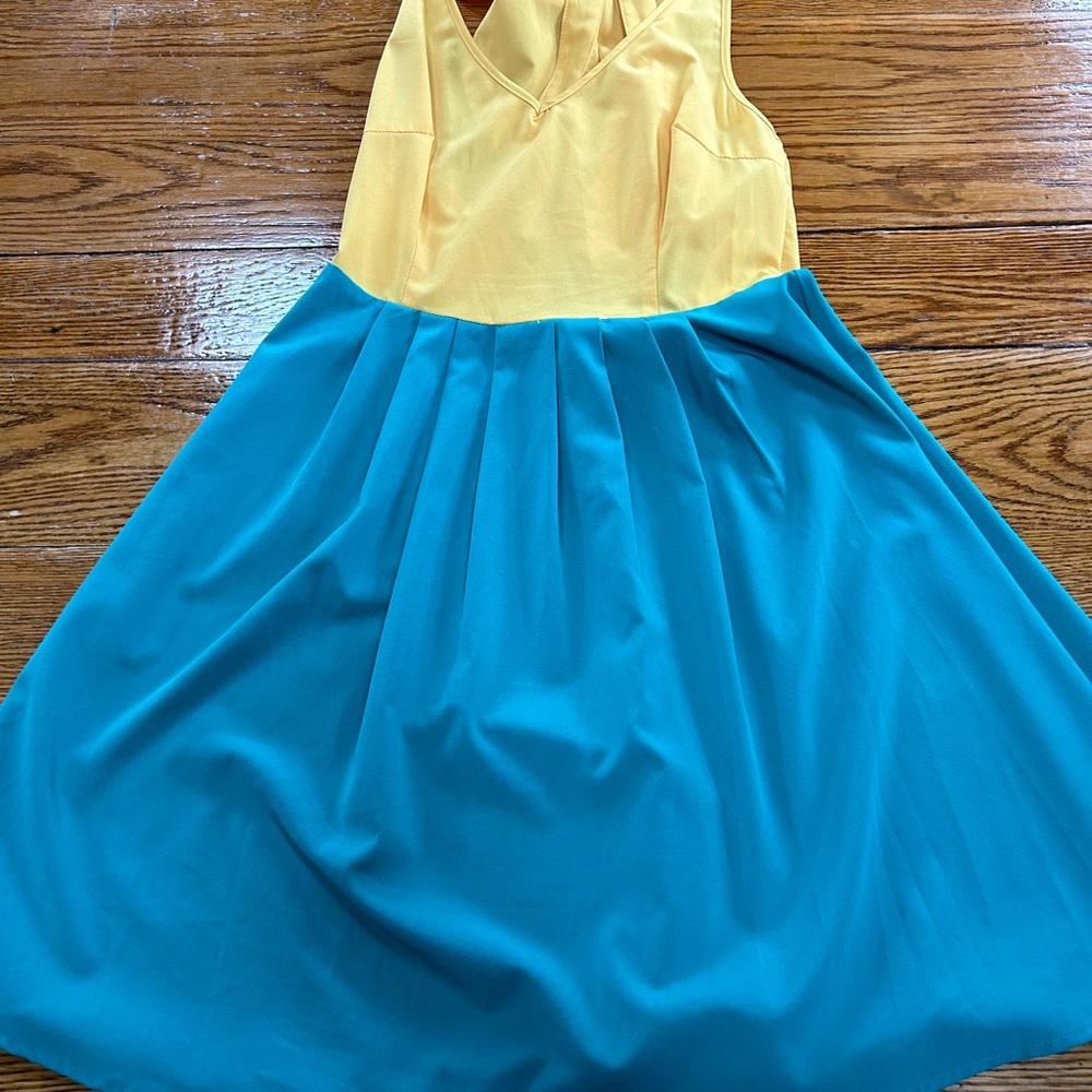 I Love brand boutique dress.  Yellow and green.  Size Medium.